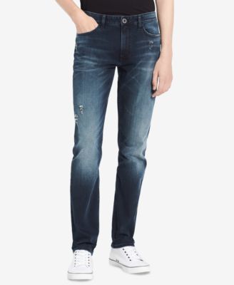 Calvin Klein Jeans - Men's Slim-Fit Stretch Destroyed Blue Mamba Jeans