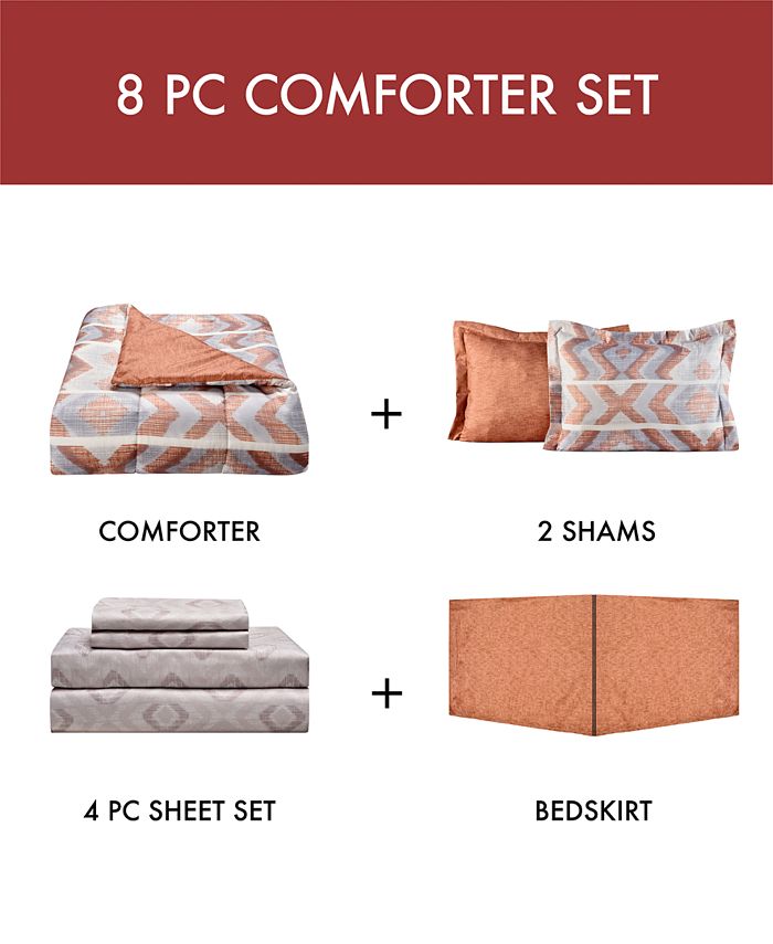 Fairfield Square Collection CLOSEOUT! Pueblo 8Pc. Queen Reversible