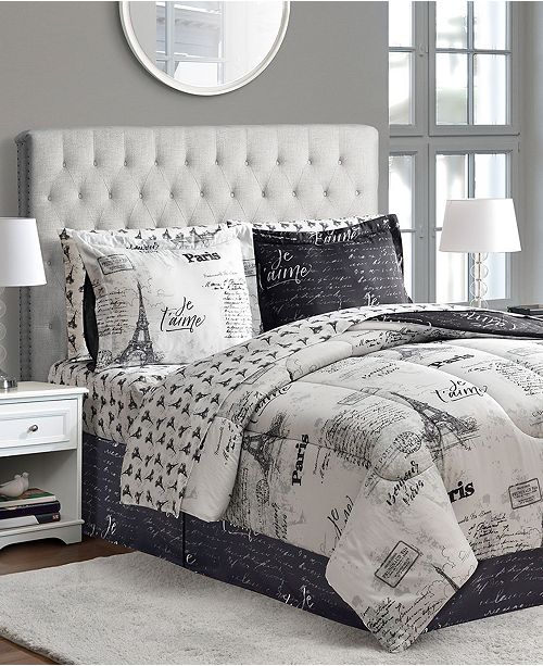 Fairfield Square Collection Paris Reversible 8 Pc Queen Bedding