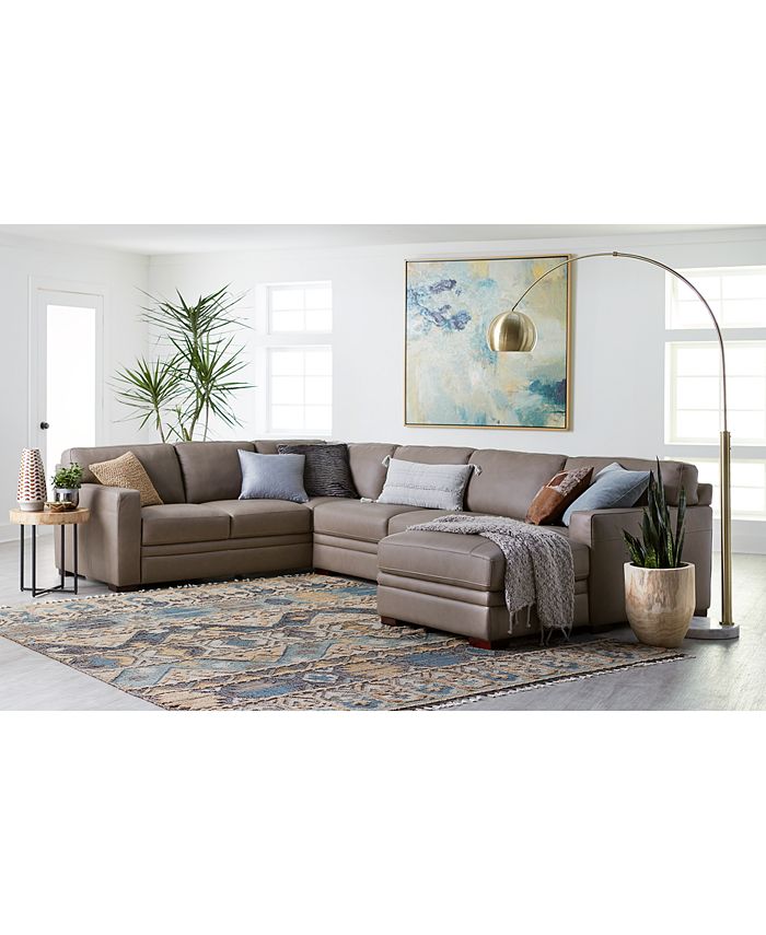 Macys avenell cheap leather sectional