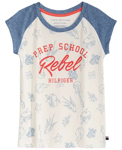 Tommy Hilfiger Prep School Rebel Graphic-Print Raglan T-Shirt, Big Girls (7-16)