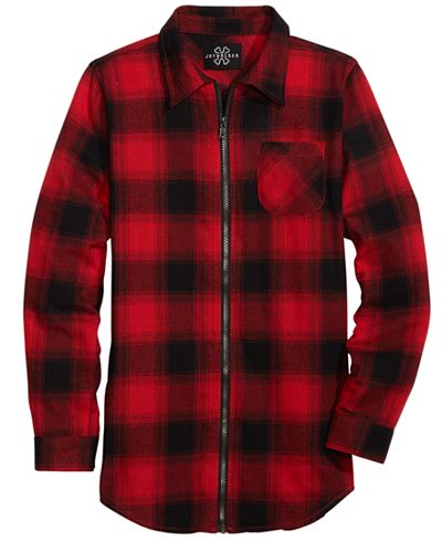 Jaywalker Full-Zip Plaid Shirt, Big Boys (8-20)