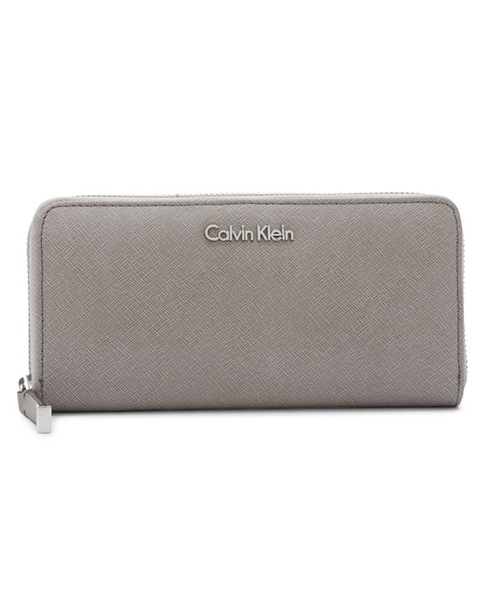 Telegraaf Ruwe slaap conversie Calvin Klein Saffiano Zip Around Wallet & Reviews - Handbags & Accessories  - Macy's