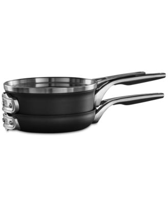 Calphalon - Premier 3-Pc. Space-Saving Hard-Anodized Non-Stick Cookware Set