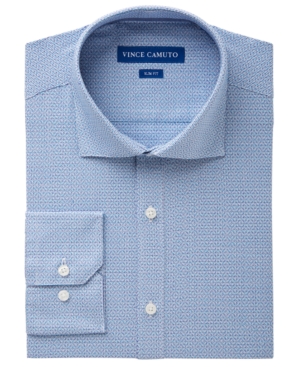 VINCE CAMUTO MEN'S SLIM-FIT COMFORT STRETCH PRINT DRESS SHIRT