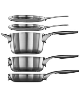 Premier 10-Pc. Space-Saving Stainless Steel Cookware Set
