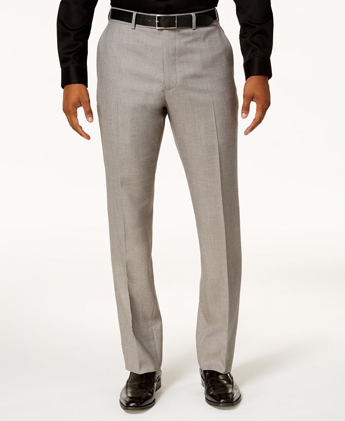 Perry Ellis Men's Slim-Fit Light Gray Sharkskin Suit & Reviews - Suits ...