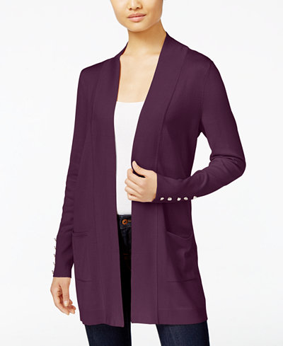 JM Collection Open-Front Cardigan, Created for Macy's - Sweaters ...