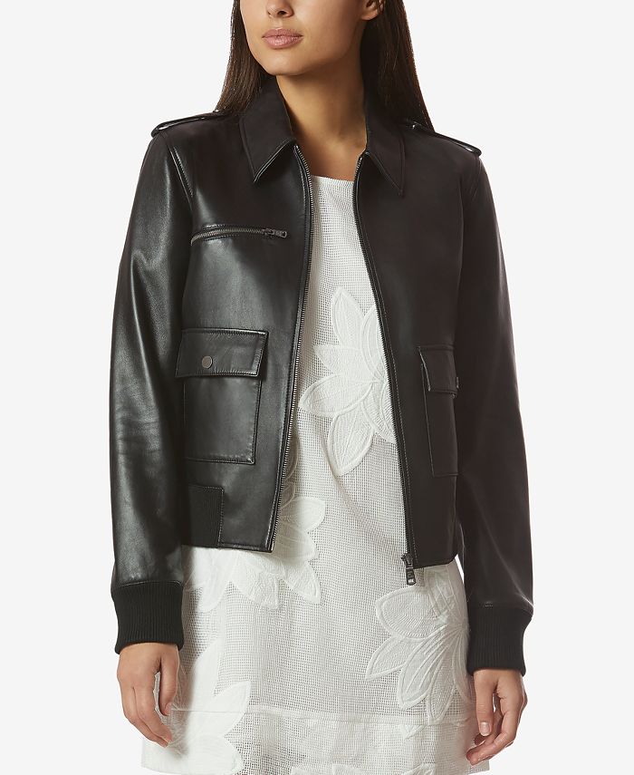 Avec Les Filles Leather Bomber Jacket Macy s