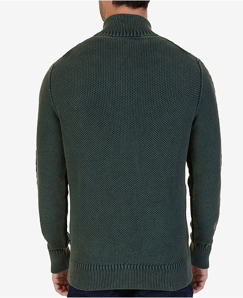 Nautica Men's Cotton Cable-Knit Zip Sweater & Reviews - Sweaters - Men ...