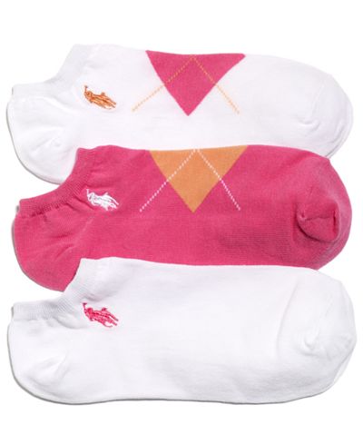 Polo Ralph Lauren Women's Argyle Cotton 3 Pack Socks