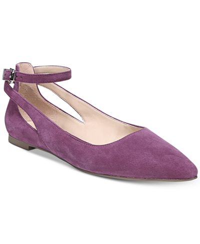 Franco Sarto Sylvia Ankle-Strap Flats - Flats - Shoes - Macy's