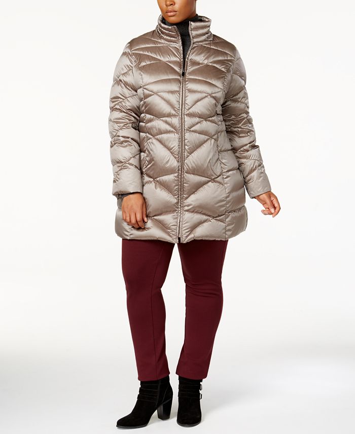 Jones New York Plus Size FauxFurTim Down Puffer Coat Macy's