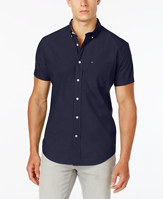 Tommy Hilfiger Men's Big & Tall Maxwell Short-Sleeve Button-Down Shirt ...