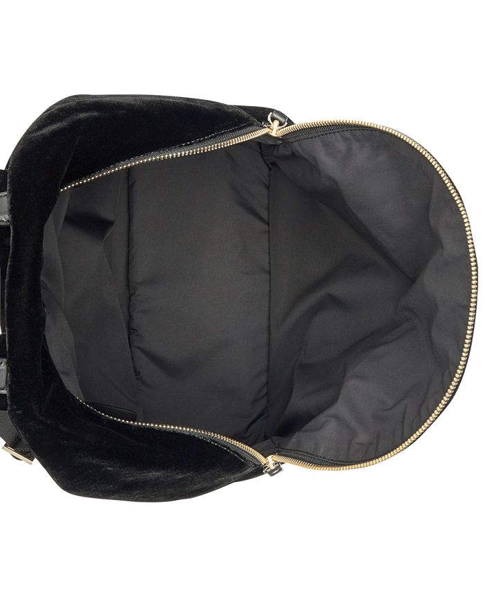 kate spade mini backpack velvet KSNY Natalie Backpack, Pomegranate Pink Crushed Convertible Crossbody, Luxurious Small Shoulder Purse For Women Kate Spade Black/Blue Leather and