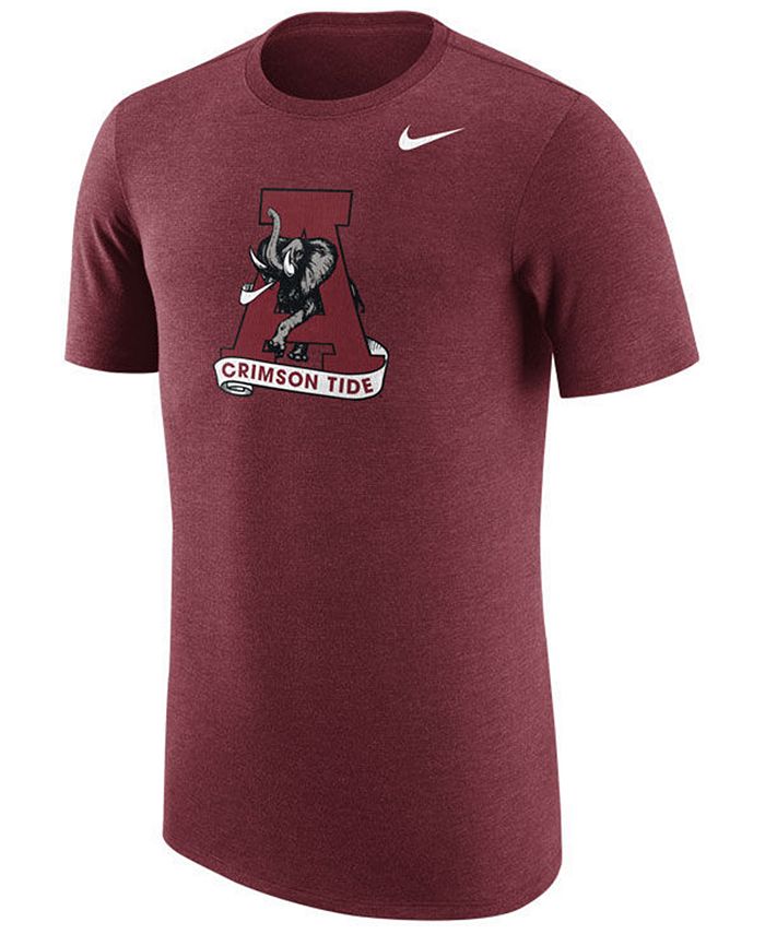 Nike Men's Alabama Crimson Tide Vault Logo Tri-Blend T-Shirt - Macy's