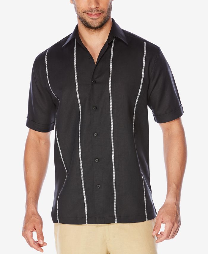 Cubavera Men's Double Inserts Linen Shirt - Macy's