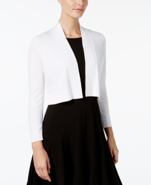 Calvin Klein Cropped Open-Front Cardigan
