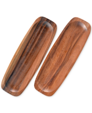 Noritake Serveware, Set Of 2 Kona Wood Small Rectangular Platters