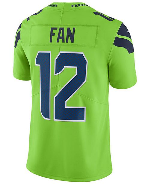Nike Men S Fan 12 Seattle Seahawks Limited Color Rush Jersey