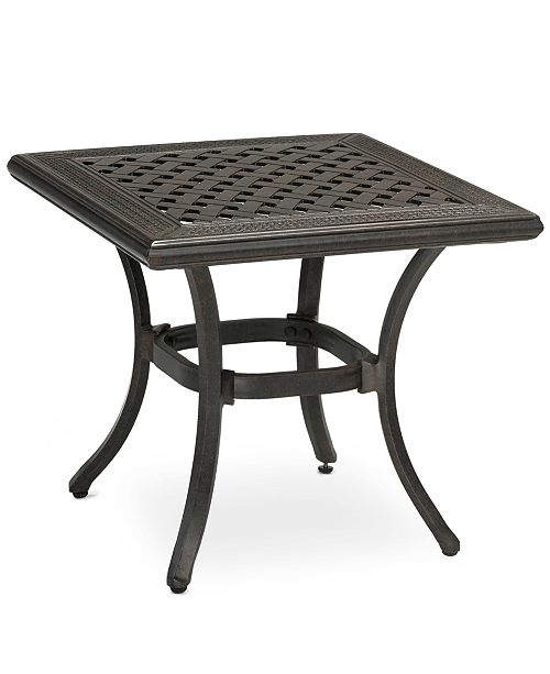 Furniture CLOSEOUT! Cast Aluminum 20&quot; Square Outdoor End Table, Created for Macy&#39;s & Reviews ...