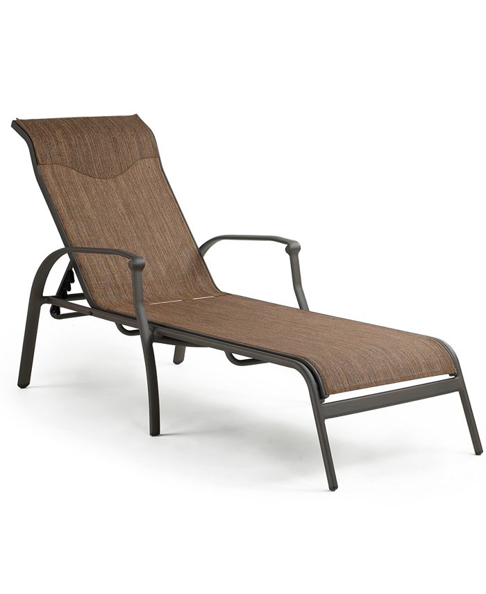 Furniture Oasis Aluminum Outdoor Chaise Lounge, Created for Macy's - Macy's