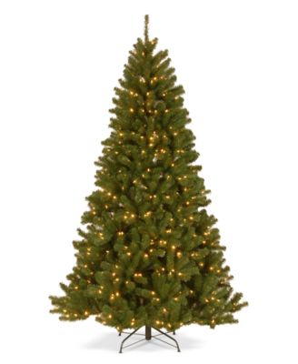 7.5' North Valley Spruce Hinged Tree with Dual Color LED Lights