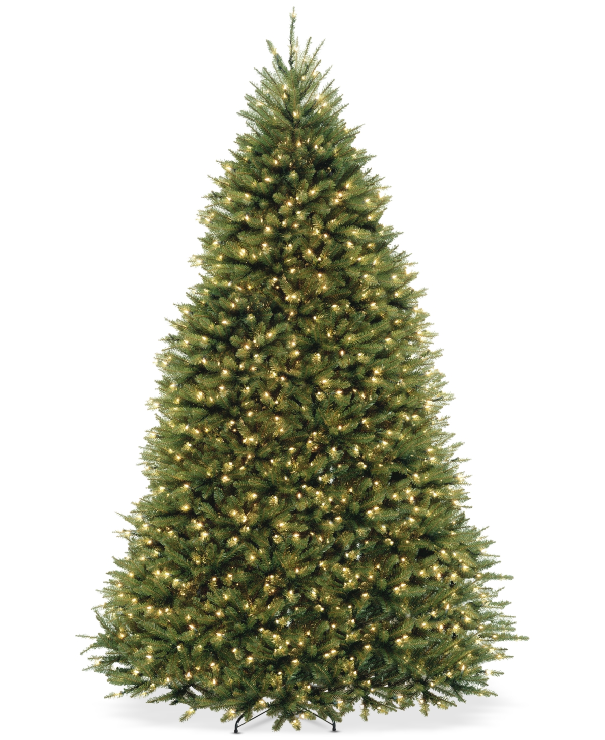 9' Dunhill Fir Full-Bodied & Hinged Tree With 900 Clear Lights - Green