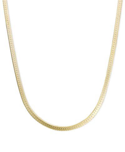 gold necklace 14k chain flat herringbone necklaces