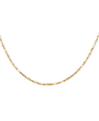 Macy's - 14k Gold Necklace, 24" Hollow Baguette Chain