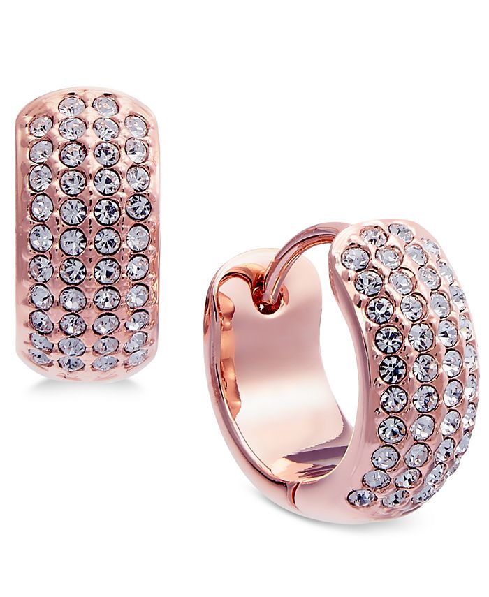 Danori Rose GoldTone Pavé Huggie Hoop Earrings, Created for Macy's