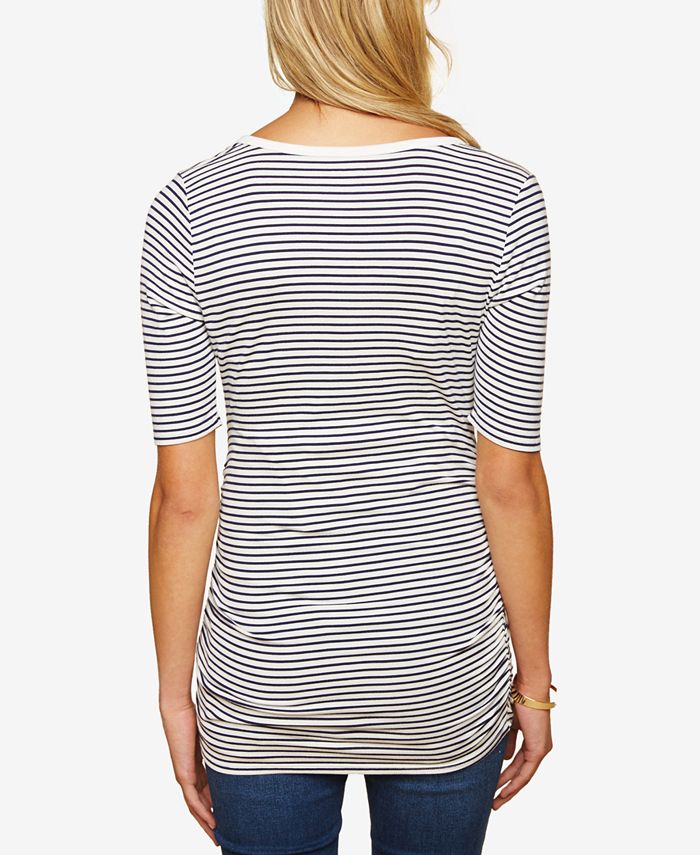 Motherhood Maternity Ruched Henley Shirt Macy's