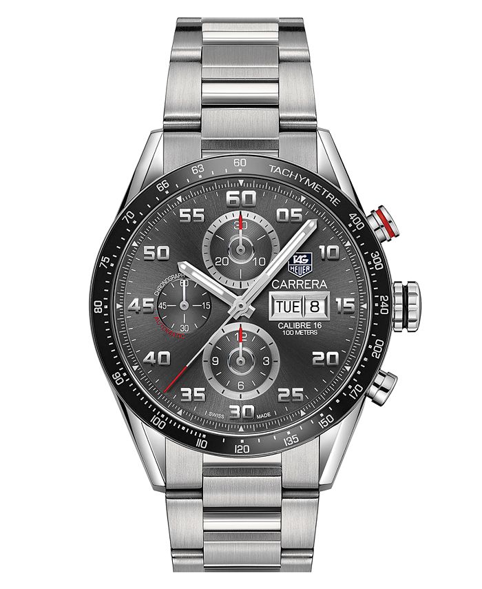 TAG Heuer Men's Swiss Automatic Chronograph Carrera Steel Bracelet ...