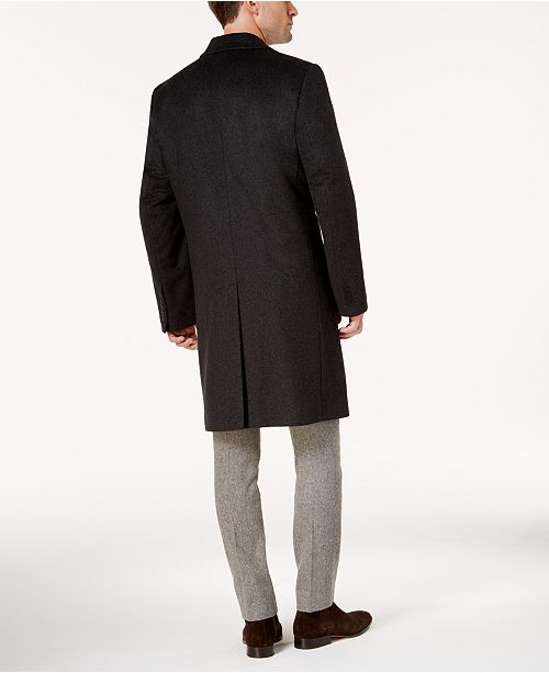 Michael Kors Michael Kors Men's Big & Tall Madison Wool-Blend Overcoat ...