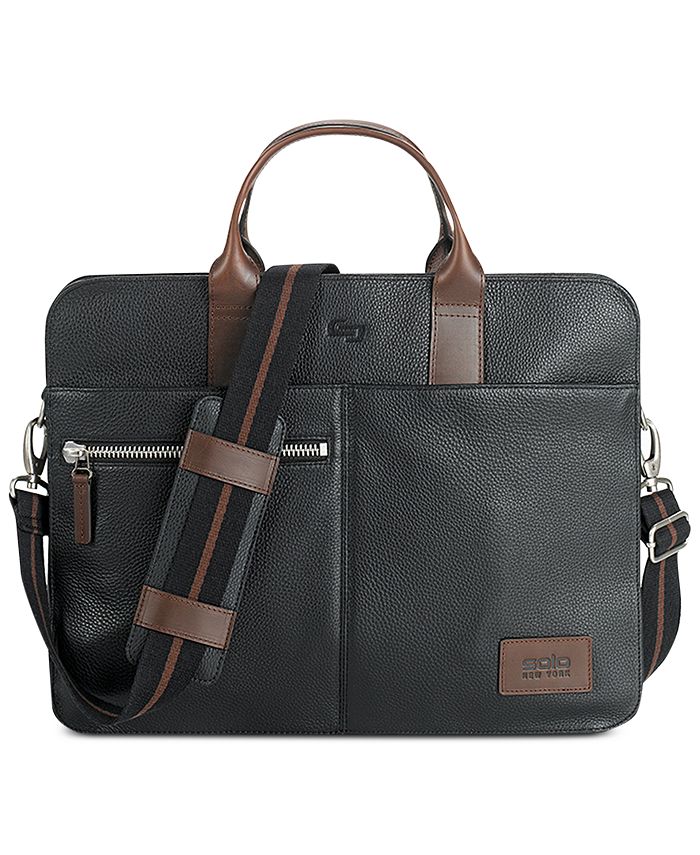 Solo Men's Brookfield Leather Slim Briefcase Macy's