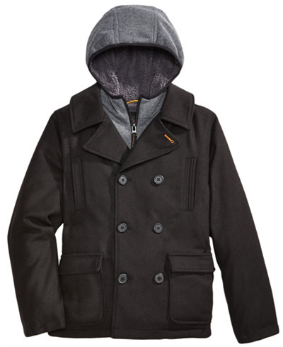 Hawke & Co. Outfitter Hooded Layered-Look Peacoat, Little Boys (4 ...