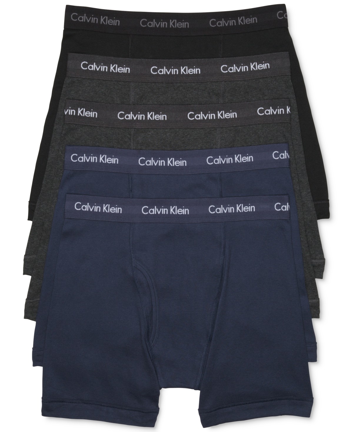Мужские Calvin Klein Men's Cotton Classic Boxer Briefs Underwear, 5-Pack — фото 2