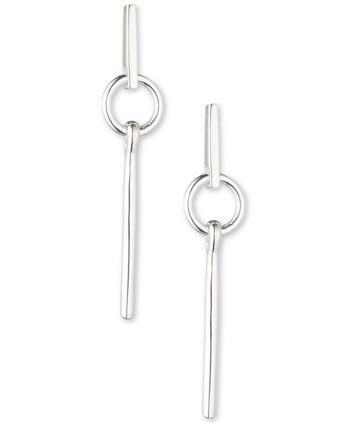 Lauren Ralph Lauren SilverTone Linear Drop Earrings Macy's