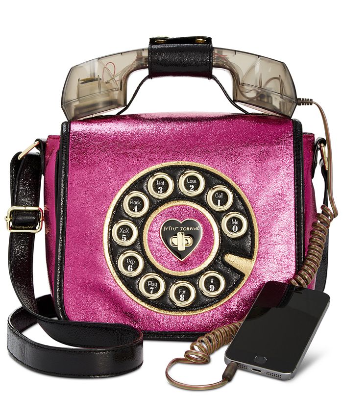 Betsey Johnson Off The Hook Phone Crossbody & Reviews - Handbags ...