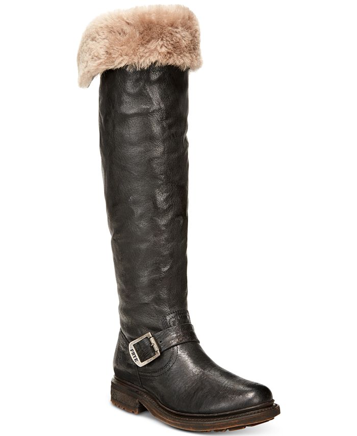 Frye valerie shearling pull clearance on