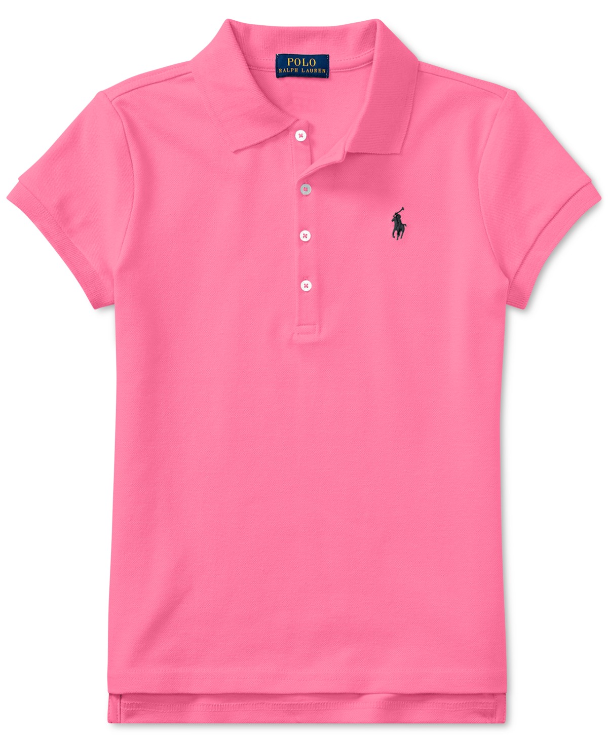 Детские Polo Ralph Lauren Girls' 7-16 Stretch Cotton Mesh Polo Shirt — фото 1