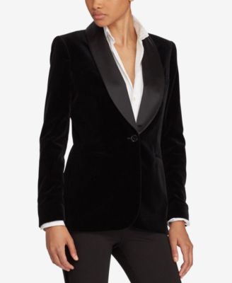 ralph lauren velvet blazer