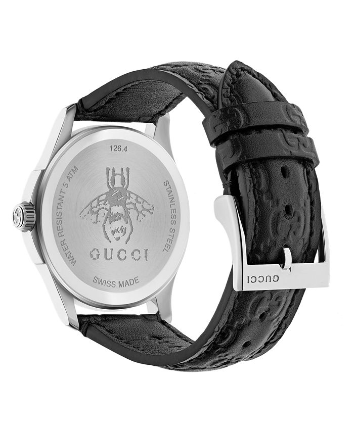 Gucci Unisex Swiss GTimeless Black Gucci Leather Strap Watch 38mm Macy's