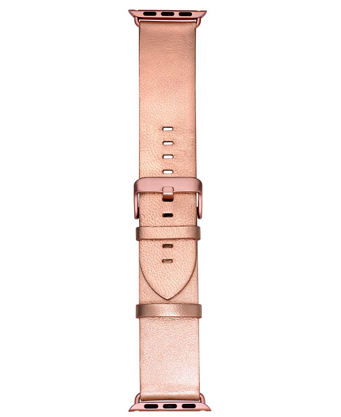 VogueStrap Smart Buddie Platinum Pink Metallic Leather Strap for