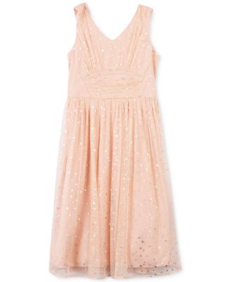 Speechless - Metallic Star-Print Dress, Big Girls (7-16)