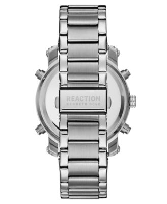 Kenneth Cole Reaction Men's Analog-Digital Stainless Steel Bracelet Watch 45mm