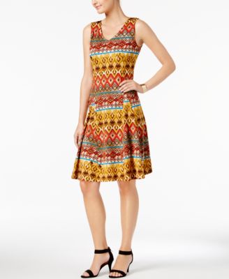 green emerald velvet dress Godet Cotton Fit and Flare Dress