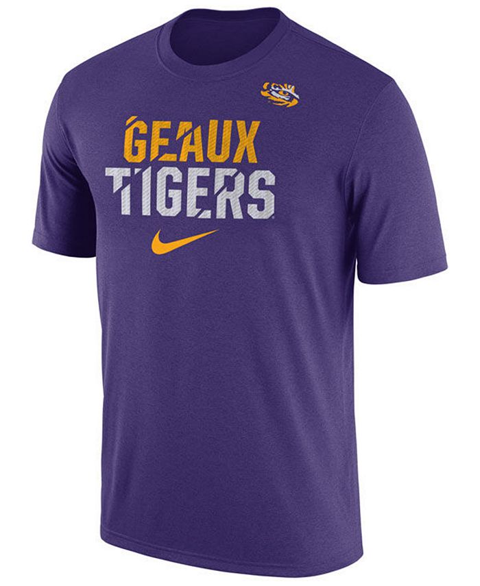 Nike Men's LSU Tigers Legend Ignite Verbiage T-Shirt - Macy's