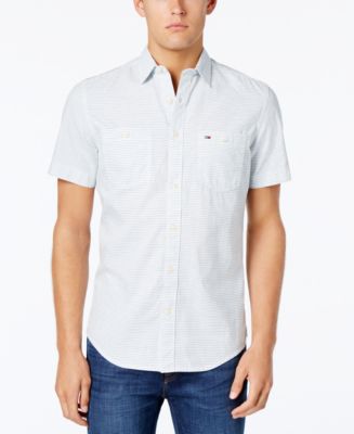 Tommy Hilfiger Men's Classic-Fit Rail Stripe Shirt - Macy's