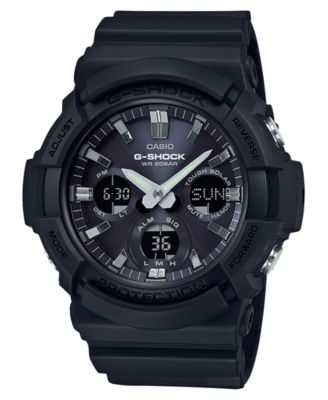 G-Shock - Men's Solar Analog-Digital Black Resin Strap Watch 53mm